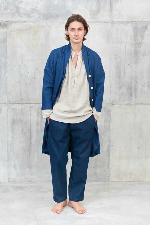 ADEM [ flow ] - 100% cotton denim unisex coat Online Sale