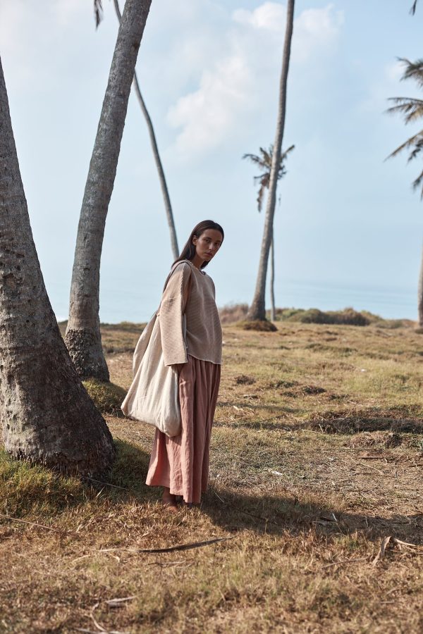 MAWAR [flow] - skirt 100% linen thick Online now