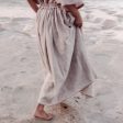 MAWAR [rose] - hand dyed linen skirt Cheap