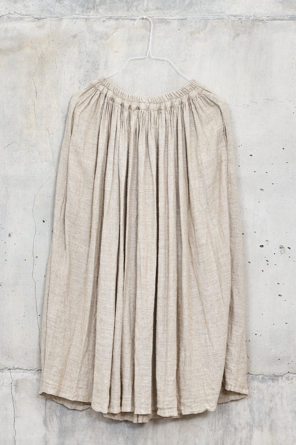 MAWAR [flow] - skirt 100% raw linen For Discount