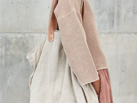 BESAR [ flow ] - bag oversized 100% raw linen For Cheap