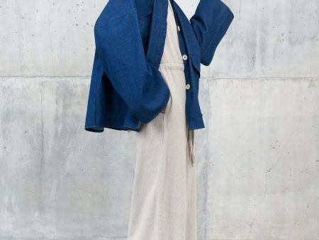 HANYA [flow] - jacket oversized 100% cotton denim Online Sale