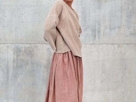 MAWAR [flow] - skirt 100% linen thick Online now