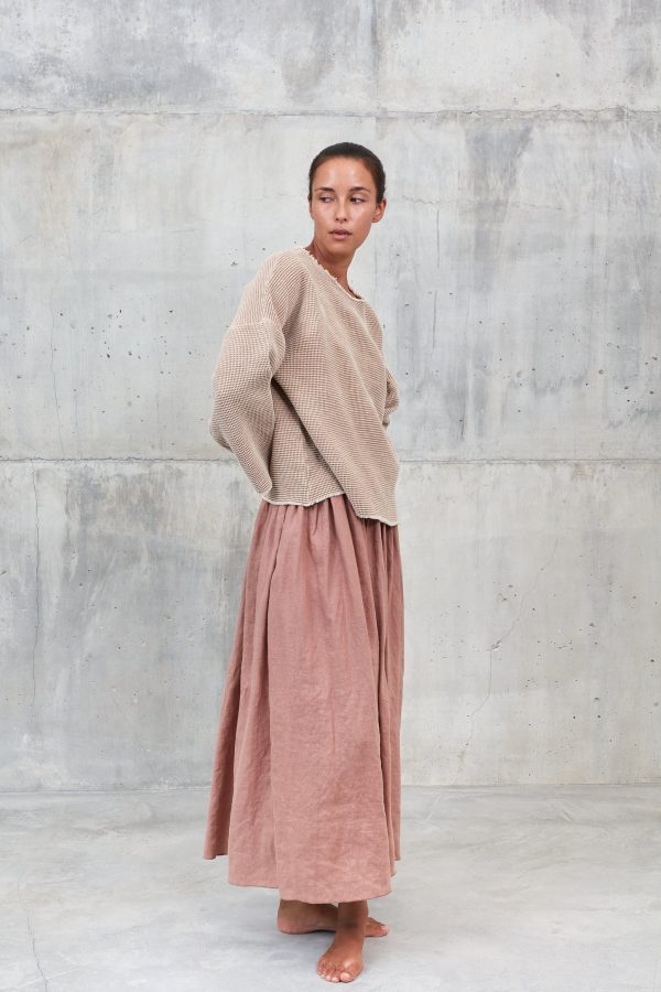 MAWAR [flow] - skirt 100% linen thick Online now