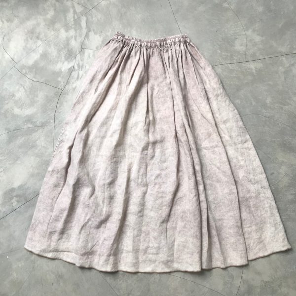 MAWAR [rose] - hand dyed linen skirt Cheap