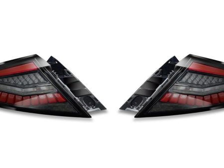 Molded Innovations EvoGlow Series DynamicLume LED Tail Lights Smoke Lens w  Black Base & Red Bar 2022-2024 WRX Online Sale