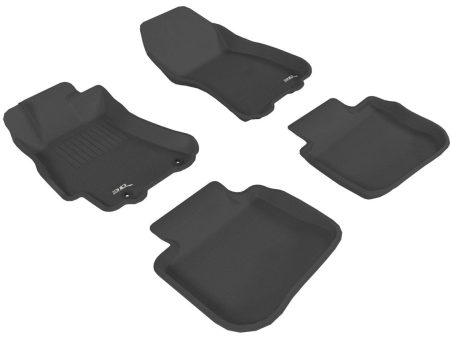 3DMaxpider Front and Rear All-Weather Floor Liner Set Black 2012-2016 Impreza   2013-2017 Crosstrek XV For Discount