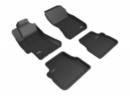 3DMaxpider Front and Rear All-Weather Floor Liner Set Black 2011-2014 WRX Hatchback   2008-2014 STI Hatchback   2008-2011 Impreza Hatchback Sale