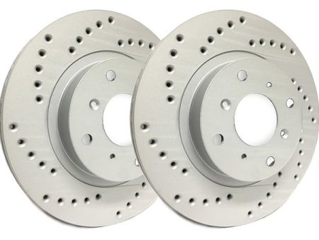 SP Performance Cross Drilled Rear Rotor Pair 2005-2007 STI Hot on Sale