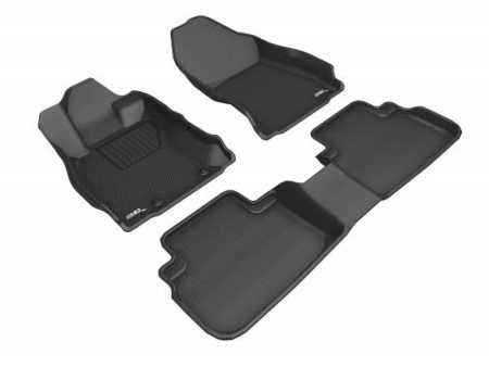 3DMaxpider Front and Rear All-Weather Floor Liner Set Black 2019-2023 Forester Supply