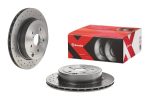 Brembo High Carbon Cast Iron Drilled Rear Vented Brake Rotor 2008-2017 STI Cheap