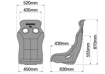 Bride XERO VS Low Max Seat w  Silver FRP Shell and Gradation Fabric For Discount