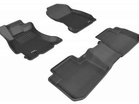 3DMaxpider Front and Rear All-Weather Floor Liner Set Black 2014-2018 Forester Fashion