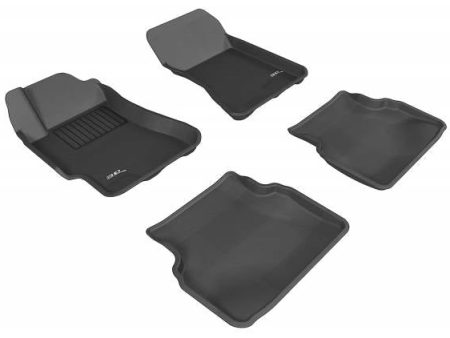 3DMaxpider Front and Rear All-Weather Floor Liner Set Black 2002-2007 Impreza Sedan   2002-2007 WRX Sedan   2002-2007 STI Sedan on Sale