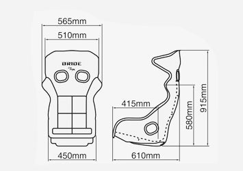 Bride XERO RS Low Max Seat w  Silver FRP Shell and Gradation Fabric Online