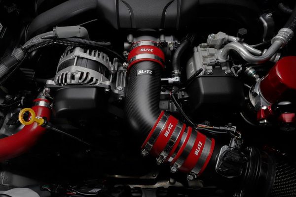 Blitz Carbon Fiber Suction Kit w  Red Couplers 2022-2024 BRZ   2022-2024 GR86 Online Hot Sale