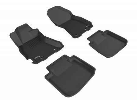 3DMaxpider Front and Rear All-Weather Floor Liner Set Black 2015-2019 Legacy   2015-2019 Outback Online now