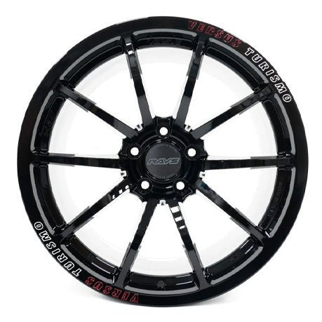 Versus VT125S Gloss Black 18x9.5 5x114.3 38mm Offset Online Sale