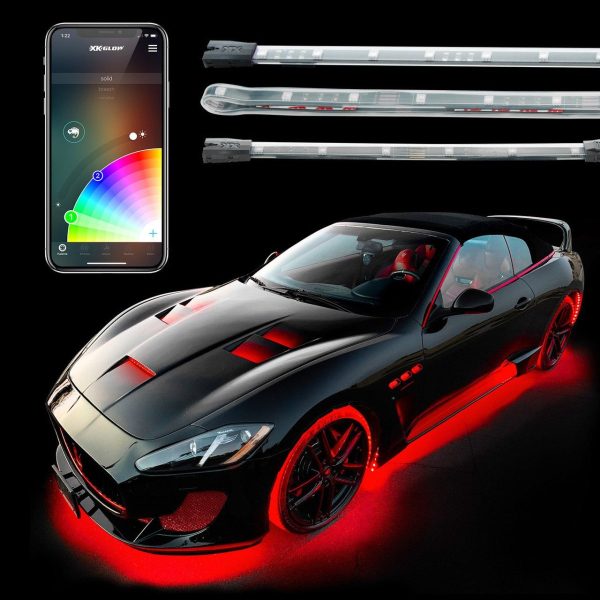 XKGlow Alpha LED Underglow Light Kit with RGBW Color Chasing | App-controlled For Discount