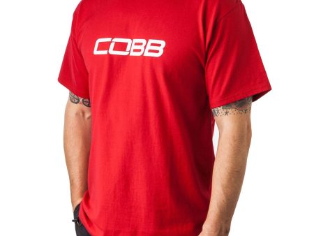 COBB Logo T-Shirt Red w  White Logo Discount