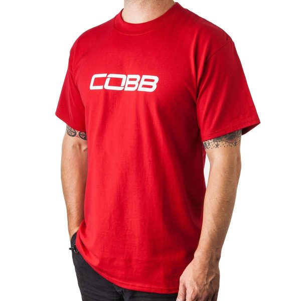 COBB Logo T-Shirt Red w  White Logo Discount