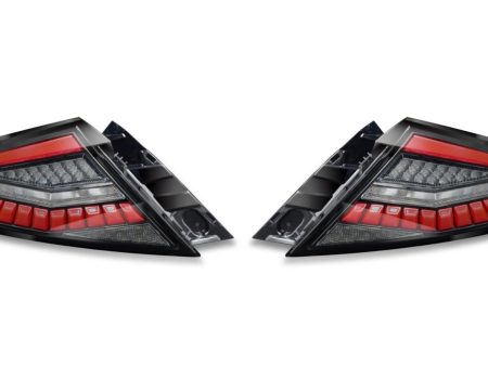 Molded Innovations EvoGlow Series DynamicLume LED Tail Lights Light Smoke Lens w  Black Base & Red Bar 2022-2024 WRX Sale