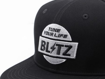 Blitz  Tune Your Life  Circle Logo Flat Brim Hat Black Online Sale