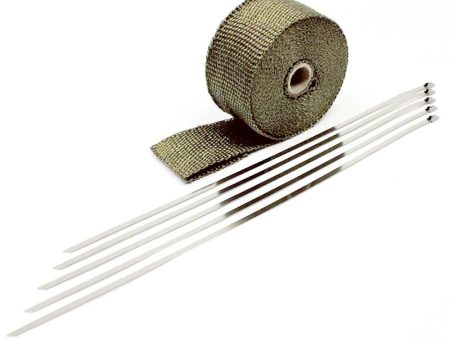 Prosport Universal Titanium Header Wrap 2 Inches Wide x 25 Feet Long w  Ties For Cheap