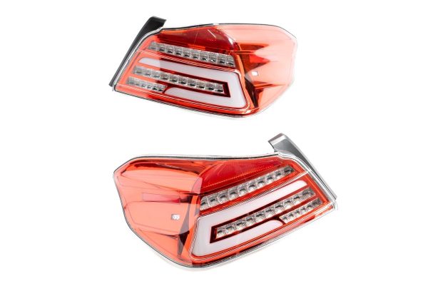 Akkon LED Tail Lights Red Base w  Clear Lense and White Bar 2015-2021 WRX   2015-2021 STI Online now