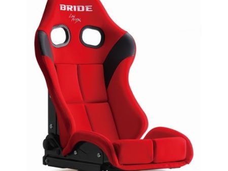 Bride STRADIA III Low Max Reclinable Seat Silver FRP Shell w  Red Fabric and Standard Cushion Online now