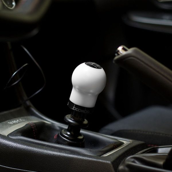 Boomba Racing 270g Weighted Delrin Shift Knob White w  Red Finish Most Subaru Models Online Sale