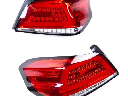 Molded Innovations CS Style Sequential LED Tail Lights Chrome Housing w  Red Lens and Red Bar 2015-2021 WRX   2015-2021 STI Online Hot Sale