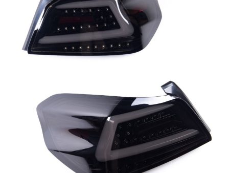 Molded Innovations CS Style Sequential LED Tail Lights Smoke Lens w  Black Base & White Bar 2015-2021 WRX   2015-2021 STI For Cheap