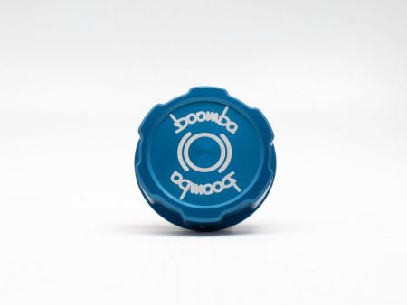 Boomba Racing Aluminum Brake Reservoir Cap Blue Finish 2002-2024 WRX   2004-2021 STI Online Hot Sale