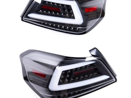 Molded Innovations CS Style Sequential LED Tail Lights Clear Lens w  Black Base & White Bar 2015-2021 WRX   2015-2021 STI on Sale