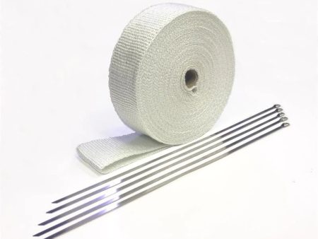 Prosport Universal Fiberglass Header Wrap White 2 Inches Wide x 50 Feet Long w  Ties Online