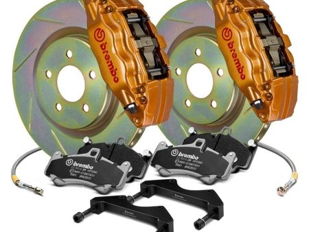 Brembo OE Gold Slotted Brake Kit Front 2015-2021 WRX Online