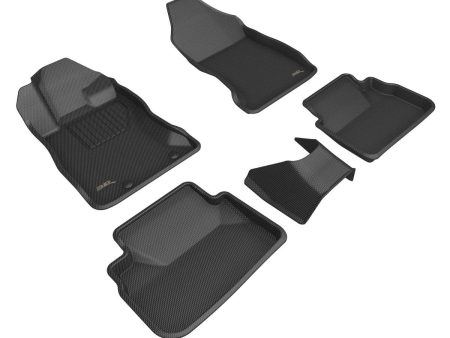 3DMaxpider Front and Rear All-Weather Floor Liner Set Black 2022-2024 WRX Supply