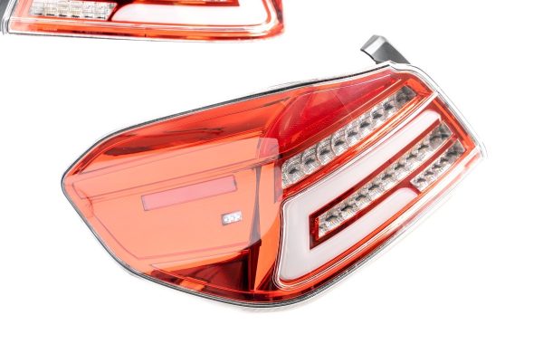 Akkon LED Tail Lights Red Base w  Clear Lense and White Bar 2015-2021 WRX   2015-2021 STI Online now