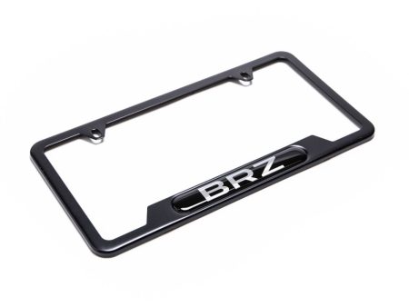 Subaru OEM License Plate Frame Stainless Steel Matte Black w  BRZ Logo 2013-2024 BRZ Online