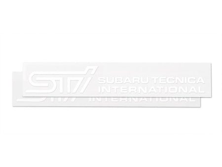 Subaru JDM STI Sticker Type C White Supply