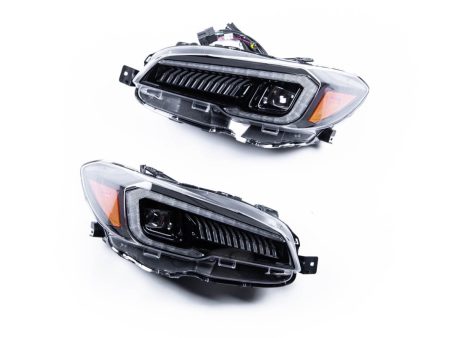 Molded Innovations Odyssey Series Sequential LED Headlights w  Amber Reflector 2015-2017 WRX   2015-2017 STI   2018-2021 WRX Base & Premium Online Hot Sale