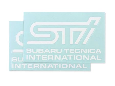 Subaru JDM STI Sticker Type B White Cheap