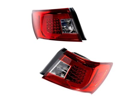 Akkon LED Tail Lights Red Base w  Red Lense 2008-2014 WRX Sedan   2011-2014 STI Sedan Online Hot Sale