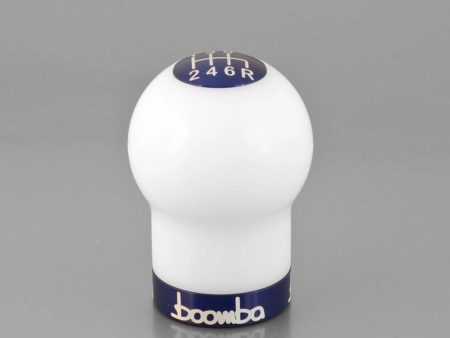 Boomba Racing 270g Weighted Delrin Shift Knob White w  Blue Finish Most Subaru Models Hot on Sale