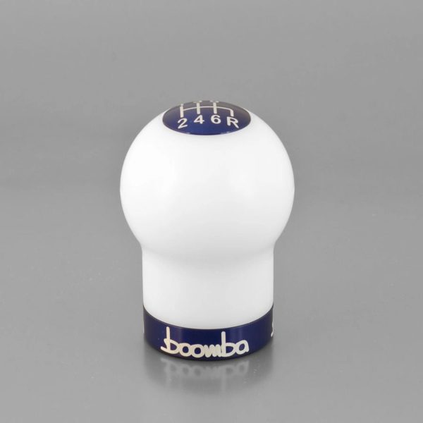 Boomba Racing 270g Weighted Delrin Shift Knob White w  Blue Finish Most Subaru Models Hot on Sale