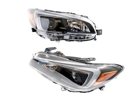 Akkon OE Style Headlights Black Base w  Clear Lense 2015-2017 WRX   2015-2017 STI   2018-2021 WRX Base & Premium Cheap