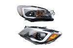 Akkon Projector Headlights Black Base w  Smoke Lense and LED Light Bar 2006-2007 WRX Halogen Model Only For Cheap